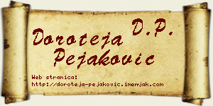 Doroteja Pejaković vizit kartica